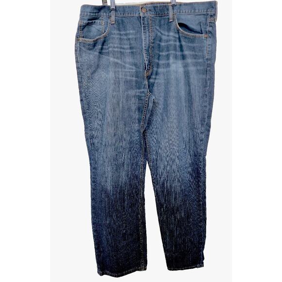 Levi's 559 Mens 44x34 Dark Wash Blue Denim Bootcut Jeans 100% Cotton Mid Rise - Picture 1 of 7